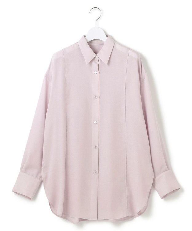 ICB L 【洗える】 シアービエラ デザインシャツ シェルピンク系