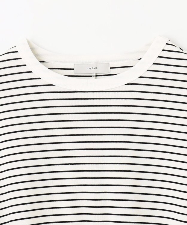 ANY L フライスワイドTシャツ ボーダー