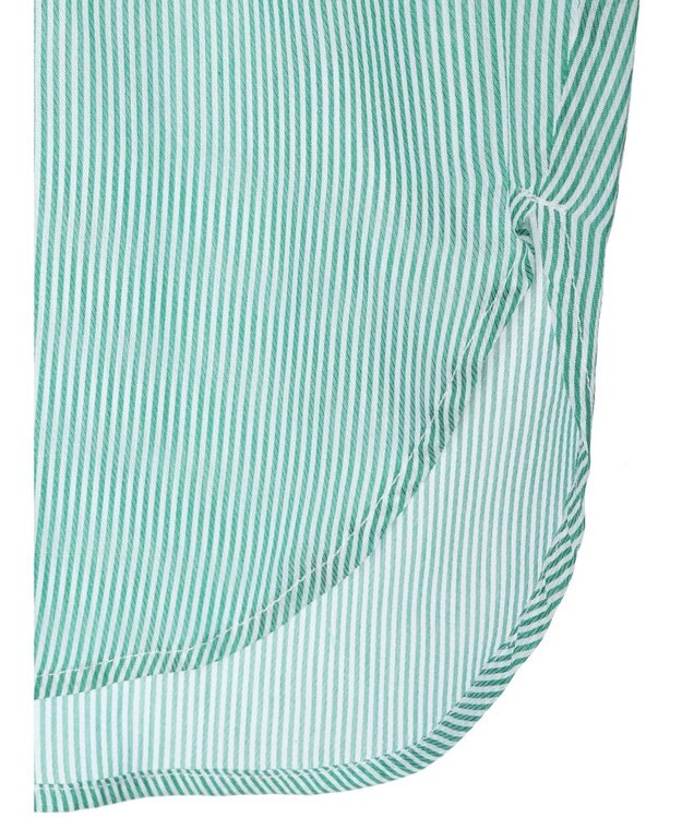 AMERICAN HOLIC カルゼギャザーシャツチュニック Stripe Green