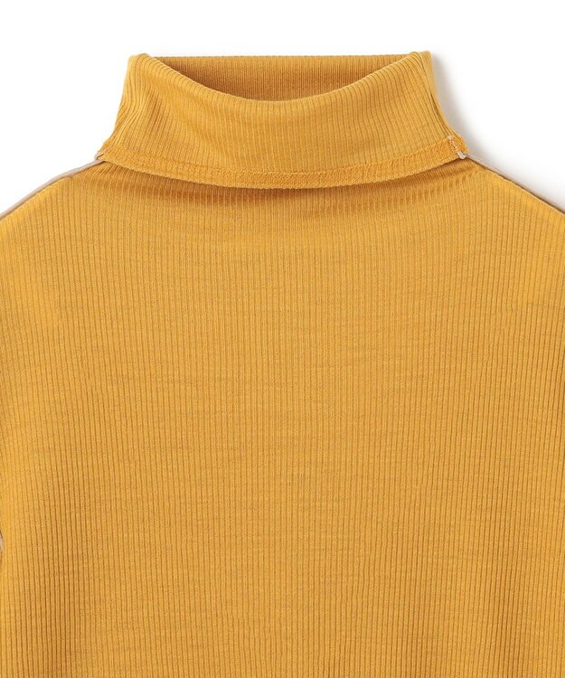 BEIGE， 【洗える・GISELe 10月号掲載】FORD / ウール配色メローハイネックカットソー Mustard