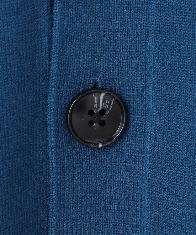 UNFILO MENS 【OCEANS YouTube 掲載/男女兼用】スムースシルキーニット カーディガン ブルー