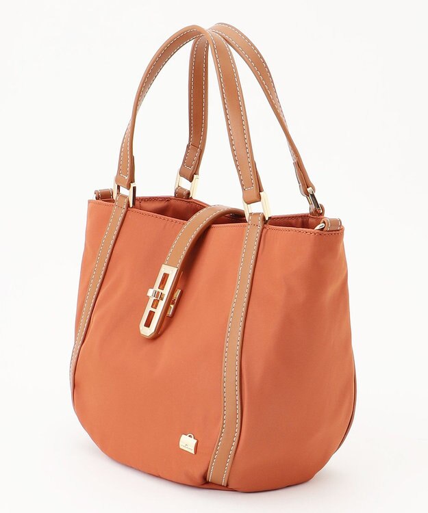 LA BAGAGERIE ひねり金具付きエレガンストート　SSサイズ レンガブラウン