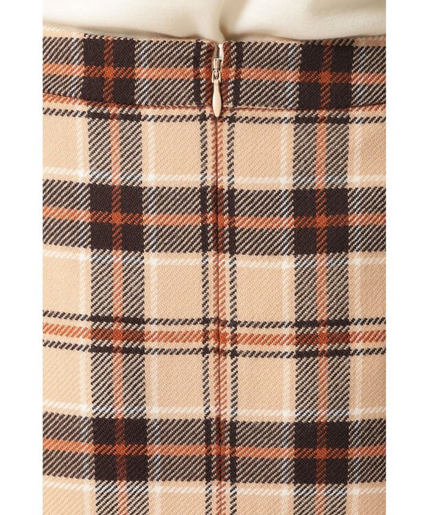 DAKS タータンチェック タイトスカート ベージュ