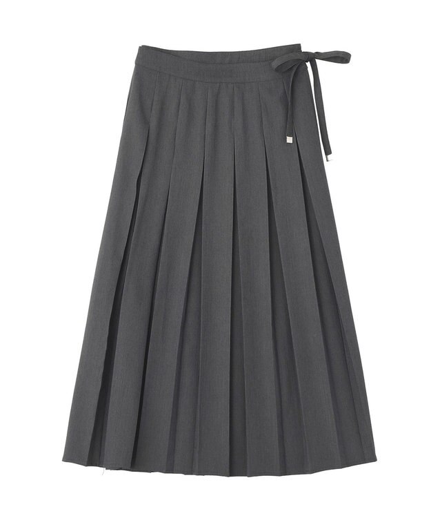 Green Parks ■ＷＩＴＨ　ＫＵＲＵＭＩ．Ｎ　プリーツロングスカート Charcoal Gray