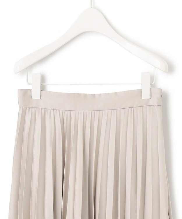 ICB 【洗える】 レザーライクプリーツスカート トープ系