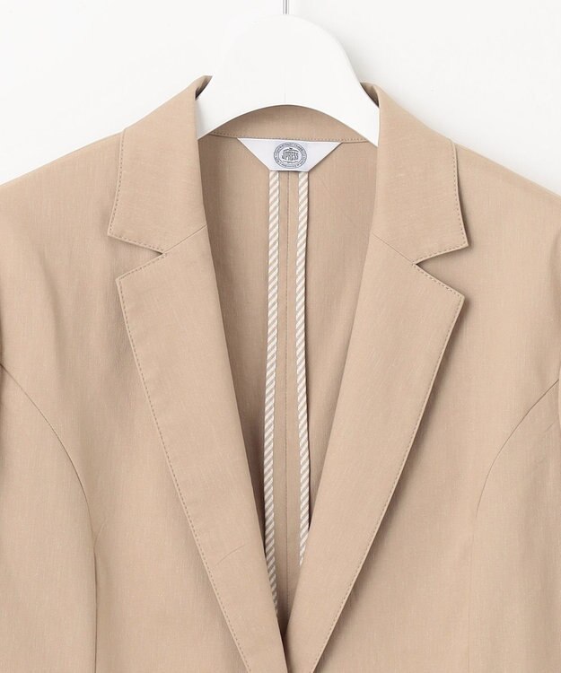 J.PRESS LADIES 【セットアップ対応】セルロースリネンストレッチ テーラード ジャケット ベージュ系