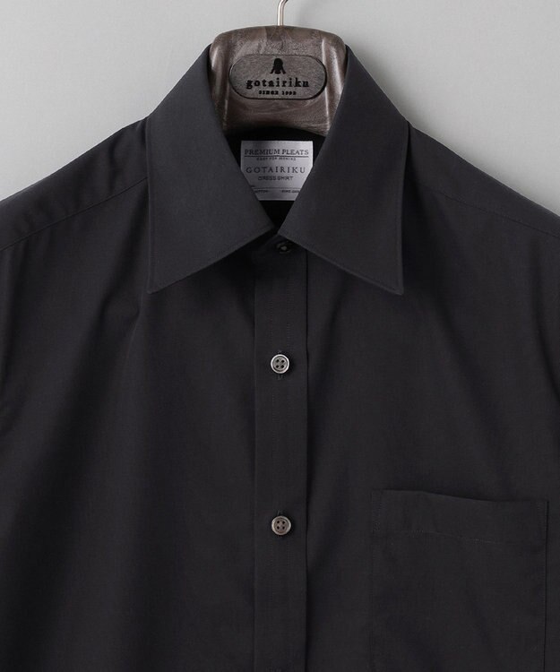 GOTAIRIKU 【形態安定】PREMIUMPLEATS_レギュラーカラー 通年ドレスシャツ ブラック系