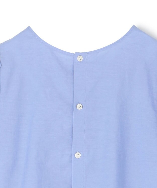 UNFILO ワッシャーブロード 2WAYブラウス ブルー