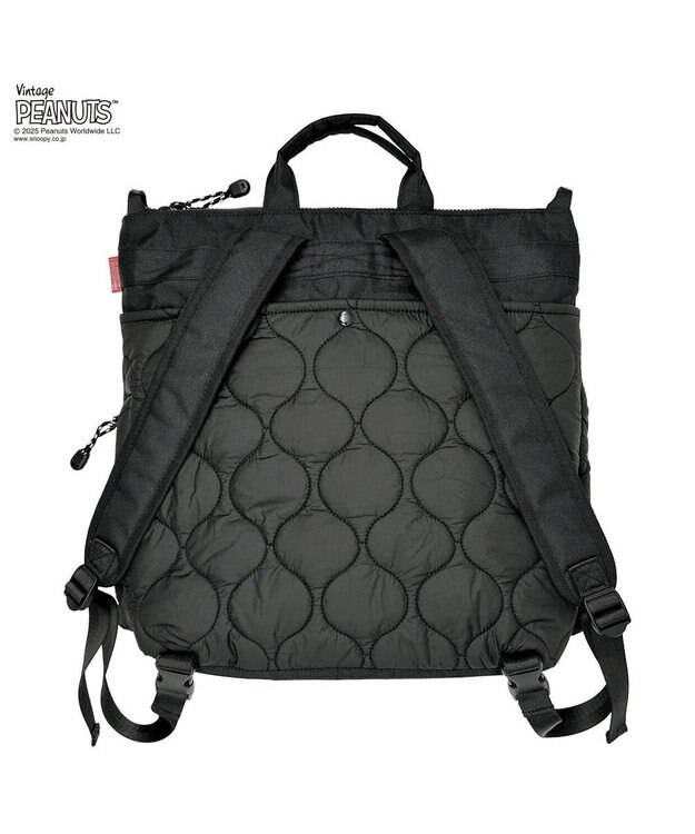 ROOTOTE 8457【スヌーピー】IP.セオルー.パフ.ピーナッツ-0R 01：ブラック