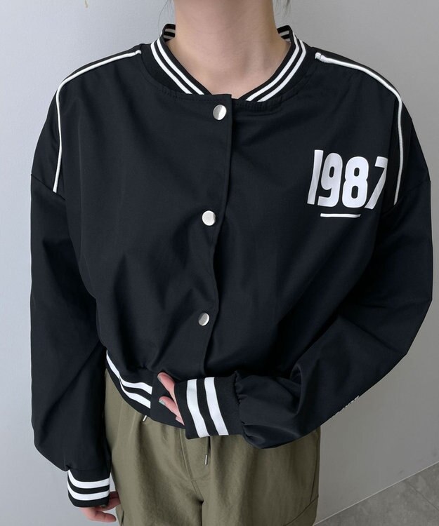 WEGO ラインカラーブルゾン ブラック