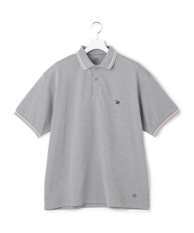 J.PRESS YORK STREET 【UNISEX】ブルドックワッペン カノコ ポロシャツ ライトグレー系