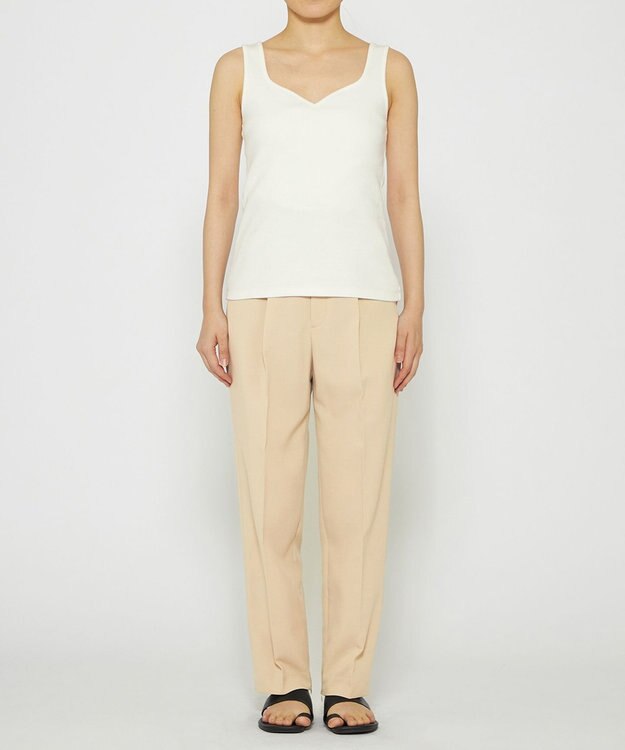 uncrave 【UVカット・接触冷感・洗濯機洗い可】ウォッシャブルドライサップ テーパードパンツ ベージュ