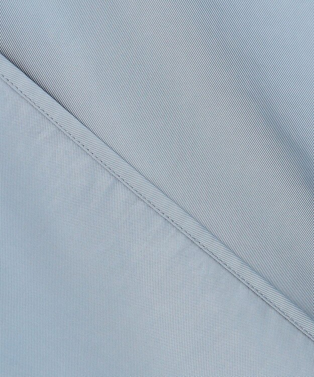 ICB L 【WEB限定・洗える】シルキーツイル  クロップドシャツ ブルー系