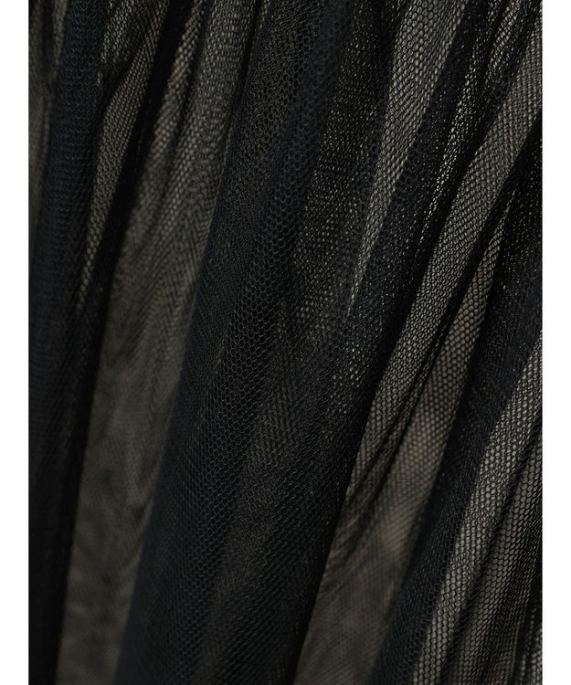 Green Parks チュールシャーリングチュニック Black