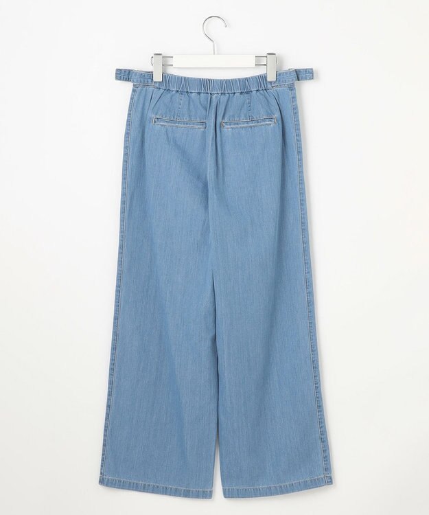 J.PRESS LADIES 【洗える】5ozバージラコンパクト デニム セミワイドパンツ ユーズド系