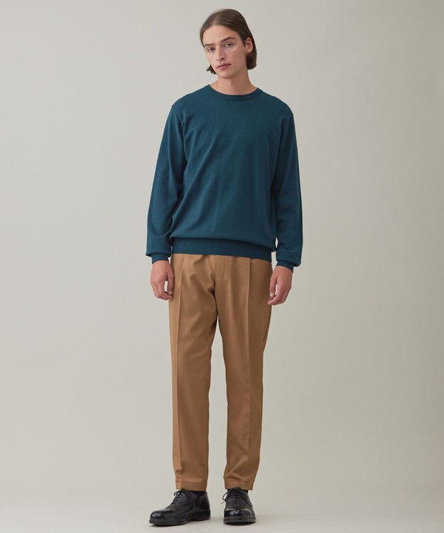 UNFILO MENS 【男女兼用】ライトウォームクルーネックニット グリーン