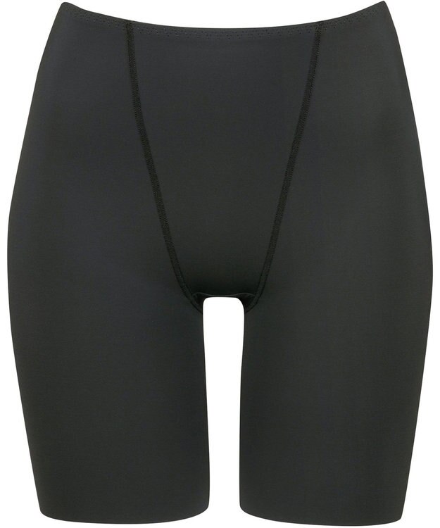 Wing 補整ショーツ 適度におなかとヒップをととのえる ここちよいフィット感 吸汗速乾性(身生地部) 【Pパンツ】 フラット仕上げ(裾部分) ロング丈 KJ4803 ウイング／ワコール ブラック