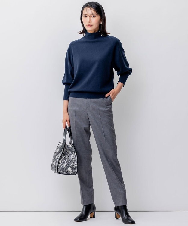 23区 ジャカードトート バッグ ブラック系