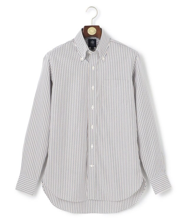 J.PRESS MEN 【WEB限定】オルタネートストライプシャツ/B.D ベージュ系1