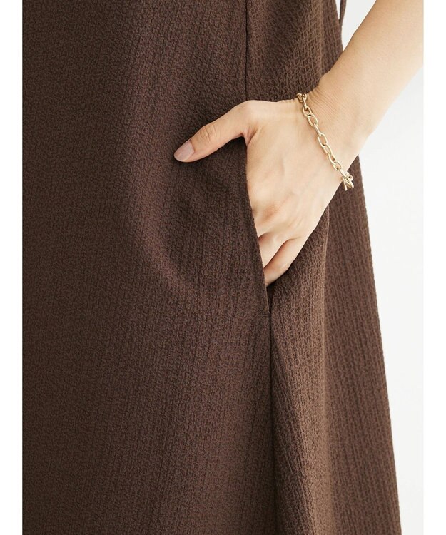 Green Parks 表面感キャミワンピース Brown