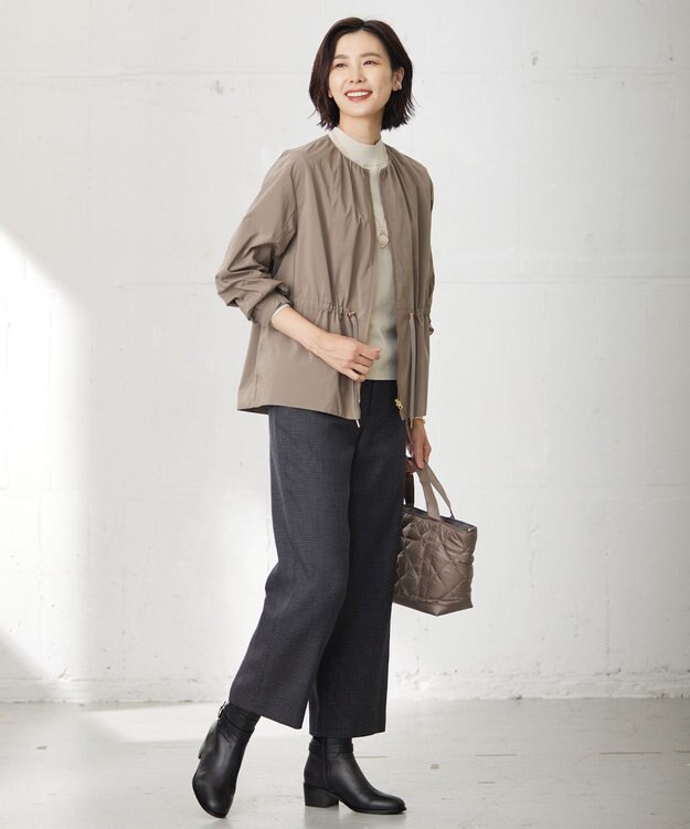 J.PRESS LADIES 【2way】ボンディングキルト バッグ ブラウン系