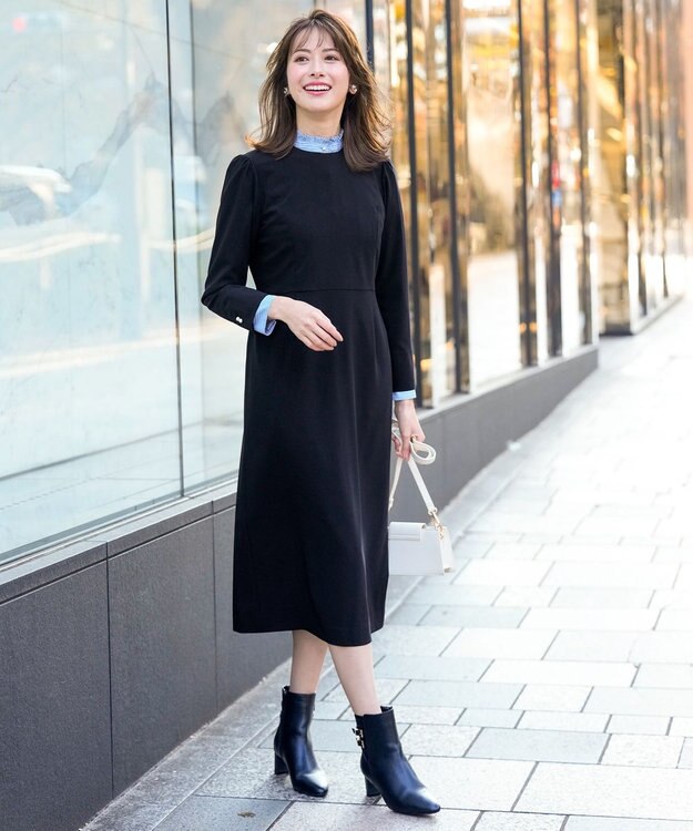 ANY SIS 【2WAY】セレモニーダブルクロス ワンピース ネイビー