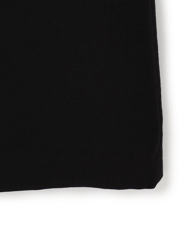 ICB L 【洗える】ウールワッシャーツイル シャツドッキング ワンピース ブルーグレー×ブラック