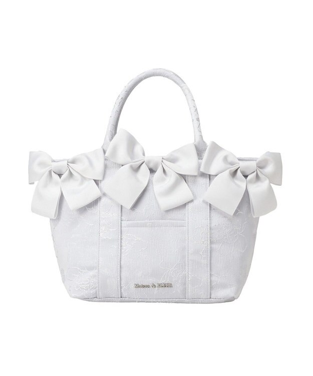 Maison de FLEUR ブルーマニアボリュームリボン２ＷａｙトートＭバッグ Light Blue