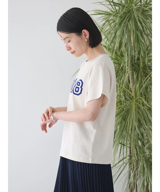 AMERICAN HOLIC フロッキーロゴカットプルオーバー1 Ivory