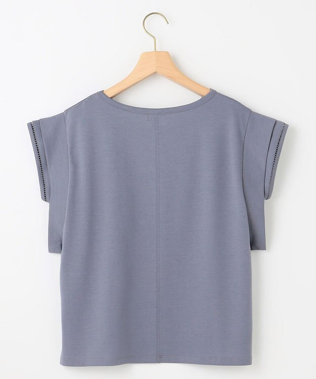 組曲 S ハシゴレースフレンチスリーブ カットソー チャコールグレー系