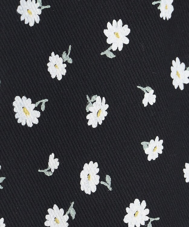 ANY KIDS 総柄 カット パンツ ブラック×花柄