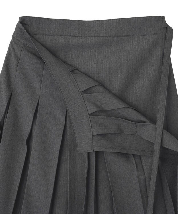 Green Parks ■ＷＩＴＨ　ＫＵＲＵＭＩ．Ｎ　プリーツミディスカート Charcoal Gray