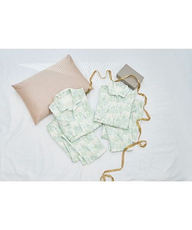 ワコール／睡眠科学 メンズ パジャマ SOU・SOU（R） 長袖 長ズボン 綿100%(本体) あったか YGW645 睡眠科学／ワコール グリーン