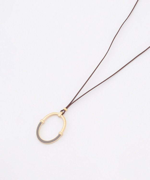 J.PRESS LADIES リバーシブル エポ リング ネックレス ベージュ系