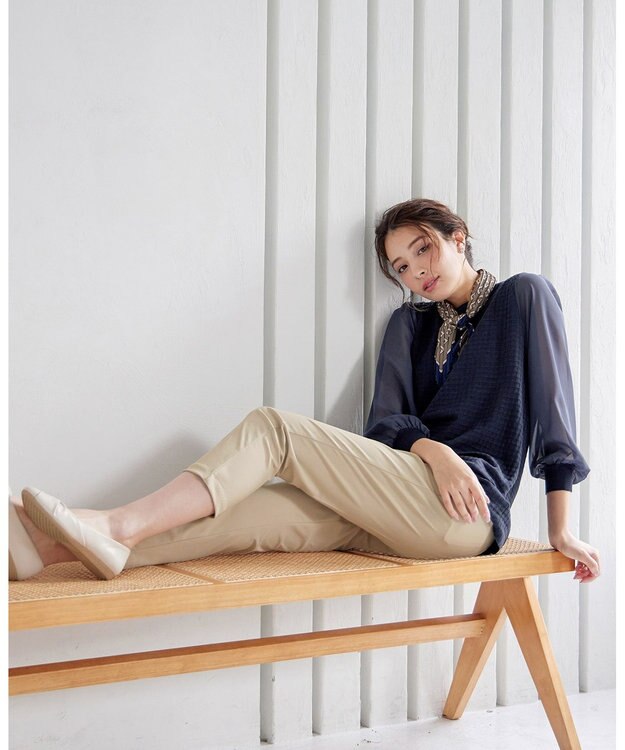 Tiaclasse 【小倉優子さん着用・日本製・洗える】サーラドライ・テーパードパンツ ベージュ