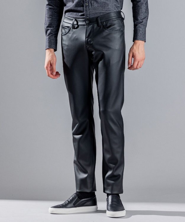 JOSEPH HOMME シンセティックレザー / CIGAR 5P ブラック系