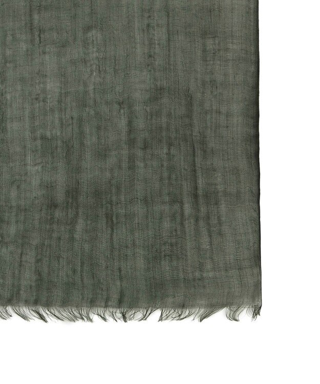 MOONBAT FURLA (フルラ) 無地ストール 麻 カシミヤ  180cm×85cm  手洗い可能 ダークグリーン