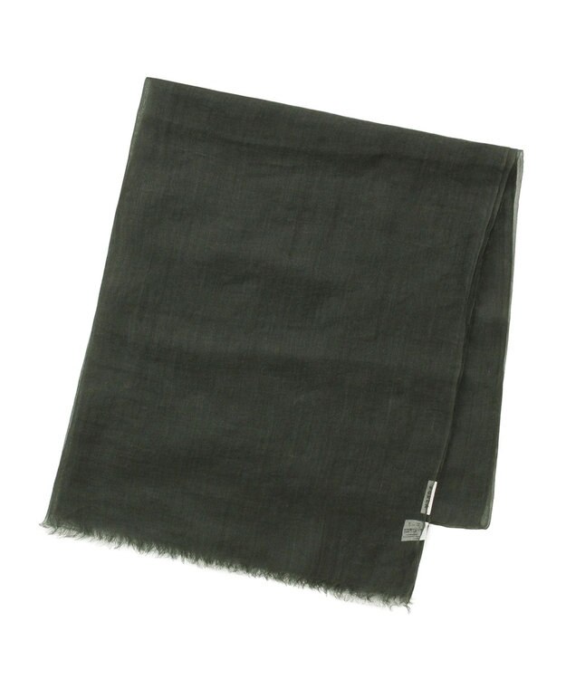 MOONBAT FURLA (フルラ) 無地ストール 麻 カシミヤ  180cm×85cm  手洗い可能 ダークグリーン