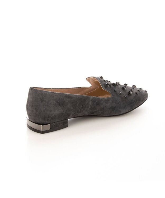 MODE ET JACOMO <MODE ET JACOMO>【軽量】ラインストーンスクエアトゥスリッポン グレースエード