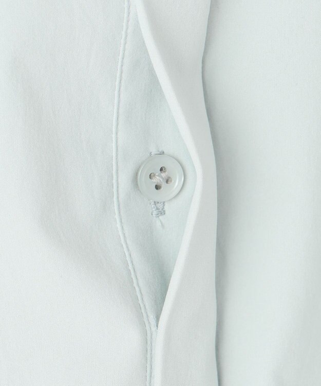 ICB 【洗える】ヴィンテージスパンブロード バンドカラーシャツ アイスグレー系