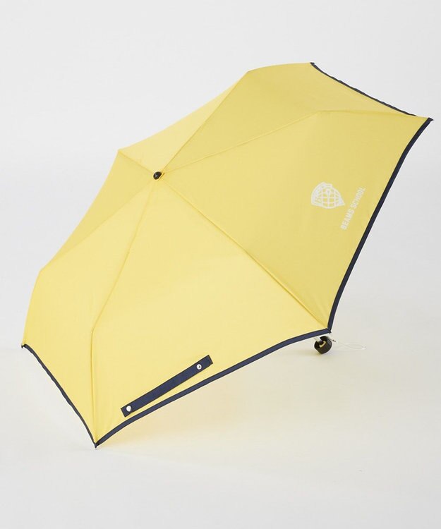 BEAMS SCHOOL  ロゴ折りたたみアンブレラ 傘 イエロー