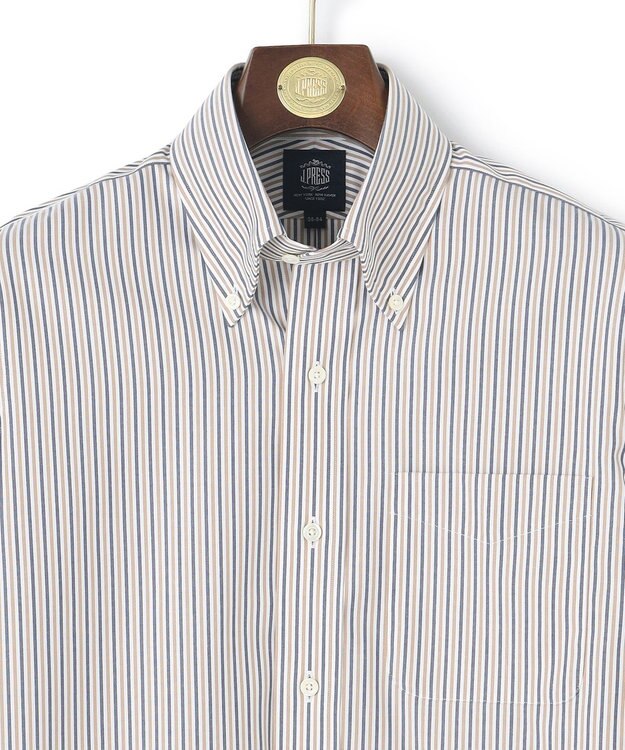 J.PRESS MEN 【WEB限定】オルタネートストライプシャツ/B.D ベージュ系1