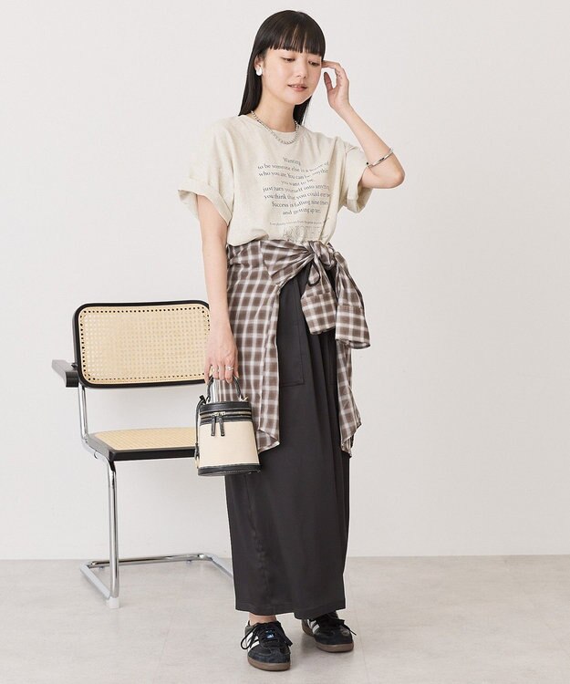 AMERICAN HOLIC 【マルチ機能】サテンベイカースカート Black