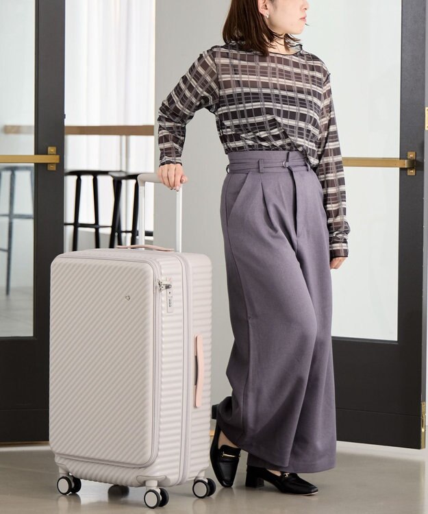 ACE BAGS & LUGGAGE HaNT ココント スーツケース 65L フロントポケット付 05512 ハント フォグ・モーブ