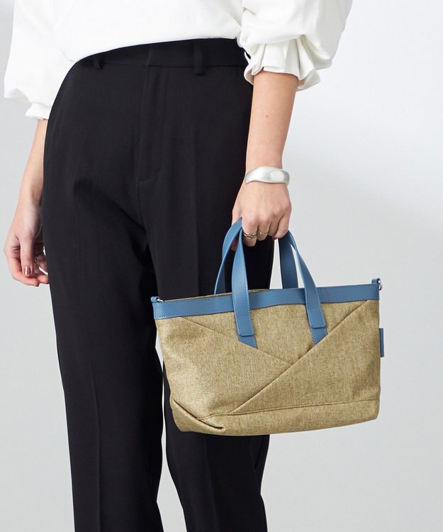 Y'SACCS リネンライク　イニシャルトート　Sサイズ ベージュ