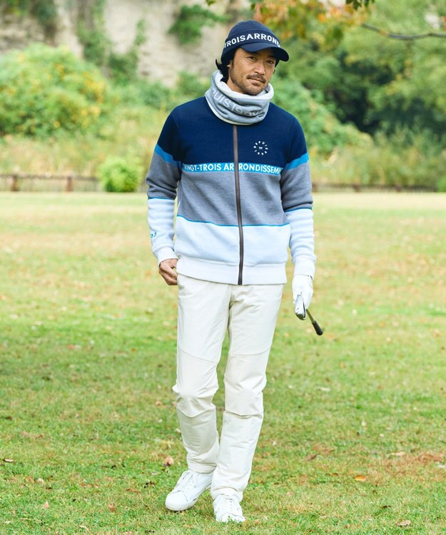 23区GOLF 【MEN】ストレッチ中綿パンツ アイボリー系