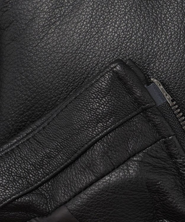 JOSEPH HOMME ライトゴートシュリンクレザー　ダウンベスト ブラック系