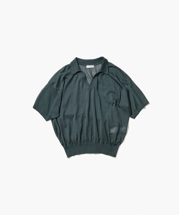 ATON COMPACT COTTON | スキッパーポロセーター GREEN