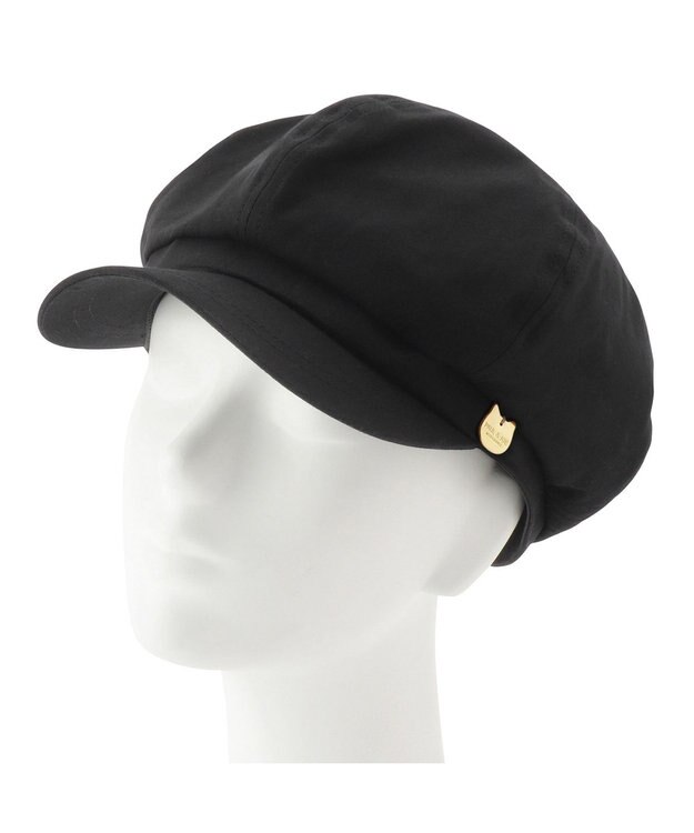 MOONBAT ポール & ジョー (PAUL & JOE ACCESSOIRES) ロゴプレート 無地 キャスケット ブラック