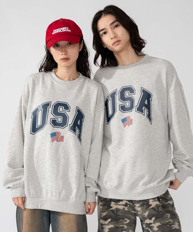 WEGO 【2025年秋冬新作/SMLXLサイズ展開/ユニセックス着用ITEM】アソートグラフィックプルオーバー 柄8